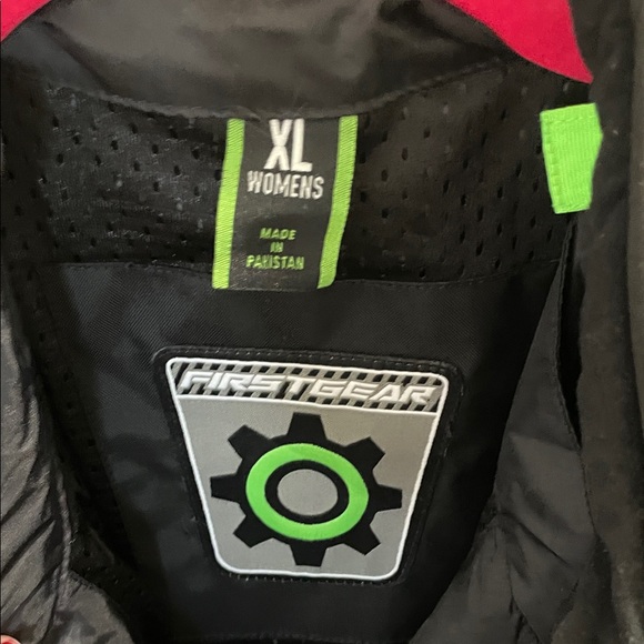 Women's Black and Pink Performance Motorcycle Jacket - Picture 2 of 6